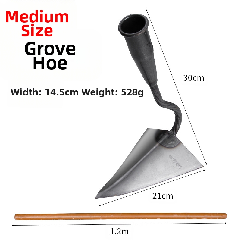 Rankinis kanalo kultivatorius su kriaušės formos galvute, mangano plienas, trikampė smaigalio galvutė