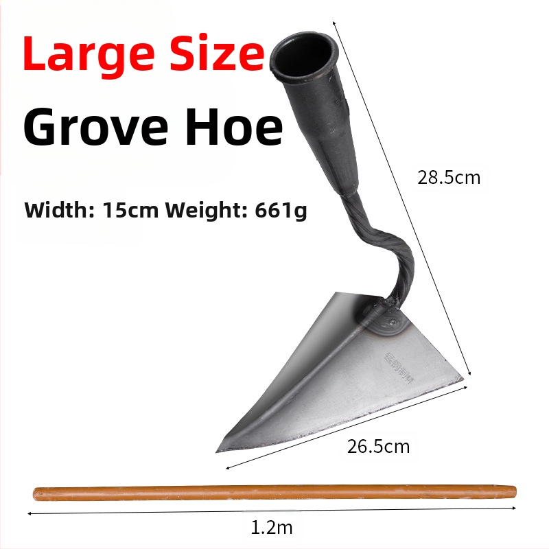 Rankinis kanalo kultivatorius su kriaušės formos galvute, mangano plienas, trikampė smaigalio galvutė