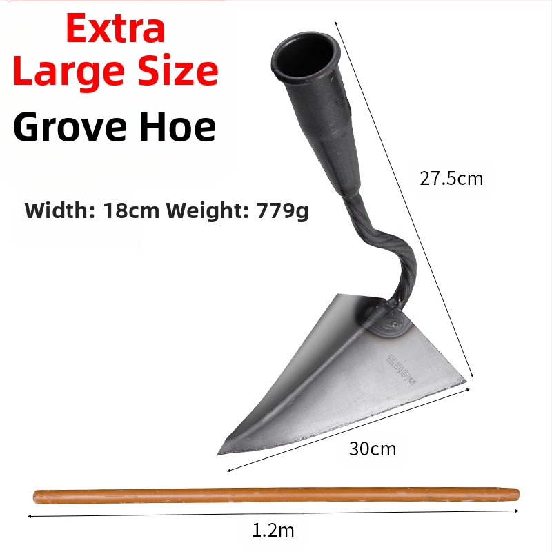 Rankinis kanalo kultivatorius su kriaušės formos galvute, mangano plienas, trikampė smaigalio galvutė