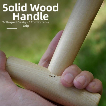 Medinis sodo įrankis sėti sėkloms, daigų tręšimui ir sukulentų persodinimui; smailus antgalis, kietas medis, 2022 metų žiema