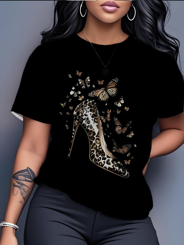 Milk Silk T‑shirt s 3D otiskom, široki kroj, kratki rukavi, okrugli izrez, poliester 70-80%