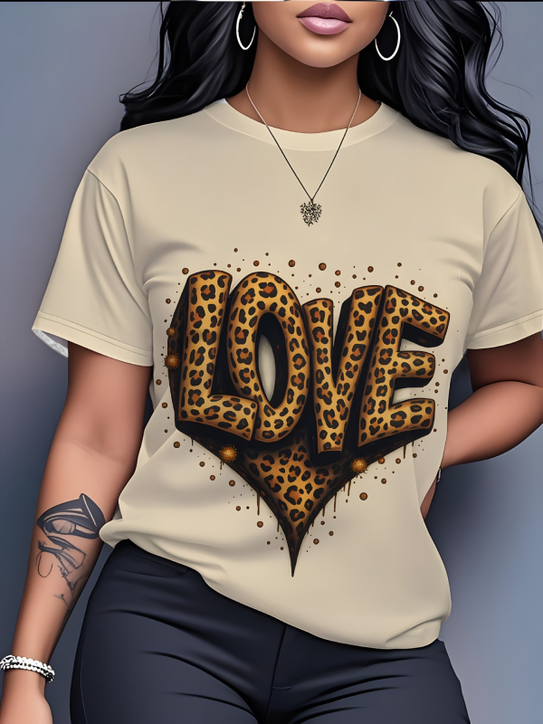 Milk Silk T‑shirt s 3D otiskom, široki kroj, kratki rukavi, okrugli izrez, poliester 70-80%