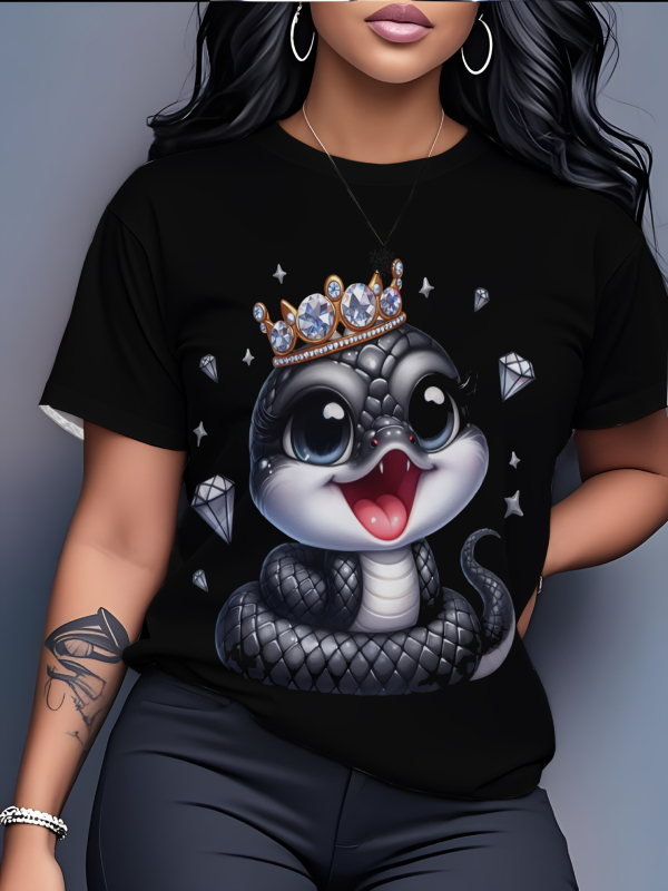 Milk Silk T‑shirt s 3D otiskom, široki kroj, kratki rukavi, okrugli izrez, poliester 70-80%