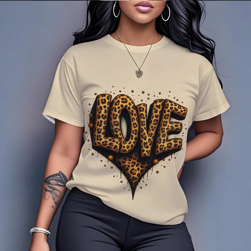 Milk Silk T‑shirt s 3D otiskom, široki kroj, kratki rukavi, okrugli izrez, poliester 70-80%