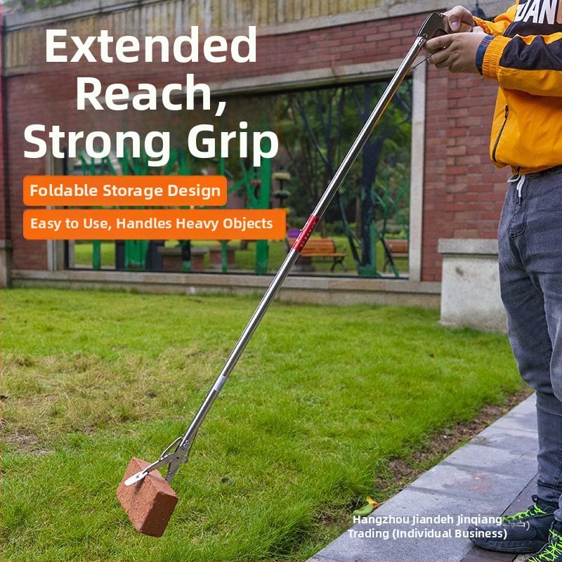 Plastmasas teleskopisks klips ar garu rokturi higiēnai tualetes tīrīšanai