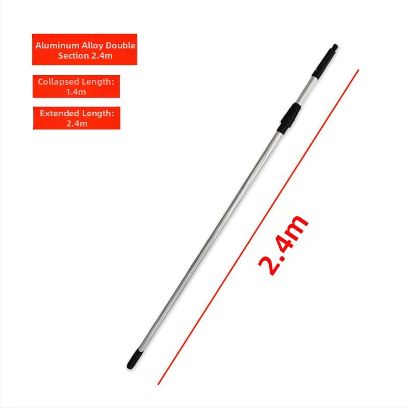 Χειροκίνητο σετ εργαλείων καθαρισμού παραθύρων με τηλεσκοπικό κοντάρι — ξύστρα για γυαλί, βούρτσα και σφουγγάρι (πολυπροπυλένιο)