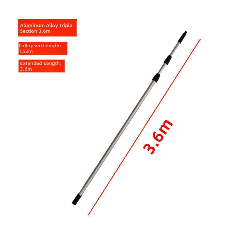 Χειροκίνητο σετ εργαλείων καθαρισμού παραθύρων με τηλεσκοπικό κοντάρι — ξύστρα για γυαλί, βούρτσα και σφουγγάρι (πολυπροπυλένιο)