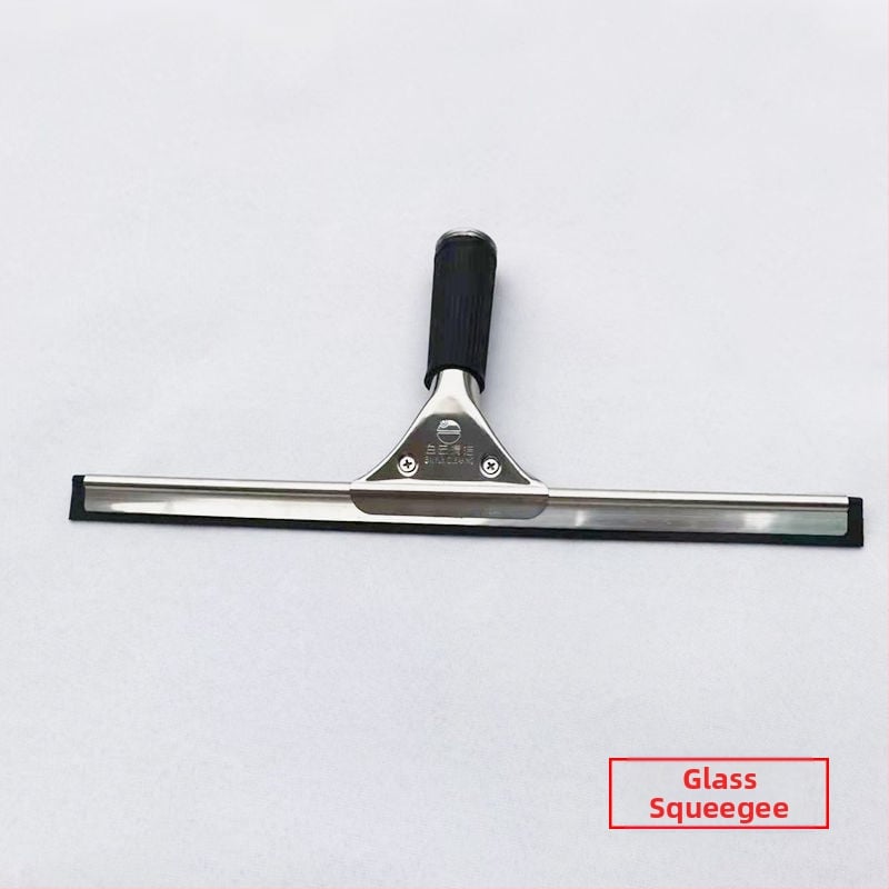 Χειροκίνητο σετ εργαλείων καθαρισμού παραθύρων με τηλεσκοπικό κοντάρι — ξύστρα για γυαλί, βούρτσα και σφουγγάρι (πολυπροπυλένιο)