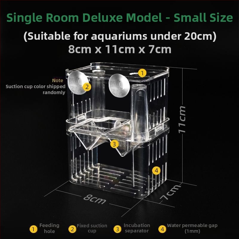 Guppy veisimo dėžė, plastikinė akvariumo izoliacijos dėžė, skirta veisimui ir ikrų dėjimui