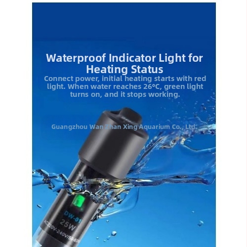 Automatinė pastovaus temperatūros šildymo lazdelė akvariumui, stiklinis korpusas, 25–50W, 0,5 kg, Jingbang, tinkama mažiems žuvų bei vėžlių akvariumams