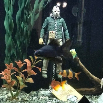 Φωτιστικό ενυδρείου από ρητίνη με θέμα τρόμου, φιγούρα συλλέκτη, μοντέλο A6; υλικό: συνθετική ρητίνη/πλαστικό