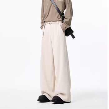 Φαρδιά παντελόνια με μέση ύψους, με ζώνη και κλείσιμο με κορδάνι, ύφασμα από πολυεστέρα 60%