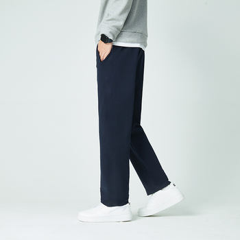 Унисекс панталони за училищна униформа, свободна кройка, прав крак, памук, зимно топли за средношколци