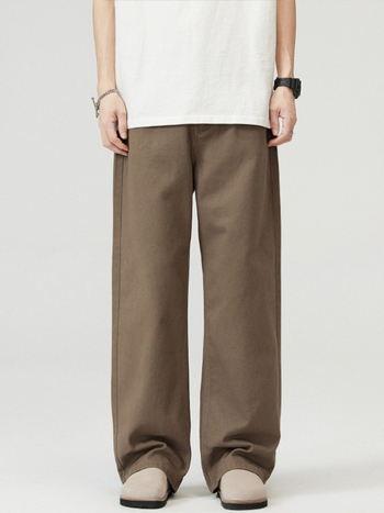 Мъжки дънки - деним, 100% памук, средна талия, прав крак, цип