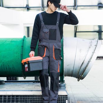 Automobilių remonto darbo drabužių komplektas, patvarus Oxford audinys, dviejų dalių komplektas su daugybe kišenių, dulkių apsauga, galimybė siuvinėti.