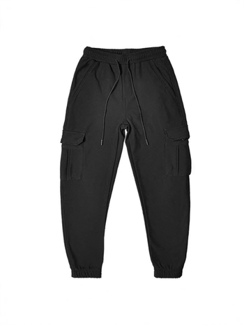 Ανδρικά casual παντελόνια, φαρδιά γραμμή, μεσαία μέση, πολυεστέρας 50%, άνοιξη-φθινοπωρο, ιαπωνικό ρετρό στυλ