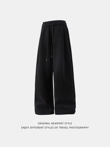 Ανδρικά αθλητικά παντελόνια casual, χαλαρή γραμμή, μεσαία μέση, κλείσιμο με κορδόνι, 100% πολυεστέρας