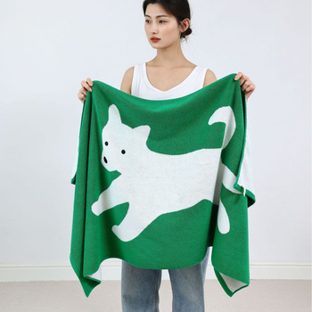 Vonios rankšluostis su animaciniu šunimi, iš ilgų pluoštų medvilnės, Jacquard audinys, 100–119 g/m², galima pritaikyti