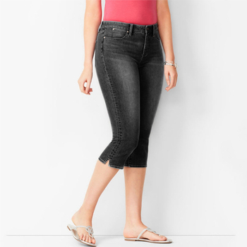Ženske farmerke Slim Fit Cropped Denim, 70–80% pamuk, ravni kroj, srednji pojas