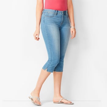 Ženske farmerke Slim Fit Cropped Denim, 70–80% pamuk, ravni kroj, srednji pojas