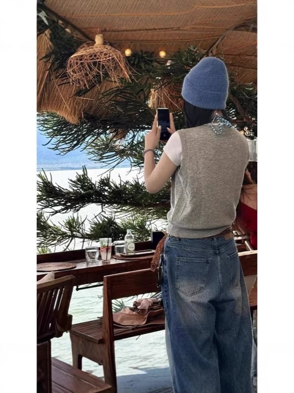 Denim šorts s visokim strukom, pamuk tkanina, lagani materijal, casual stil
