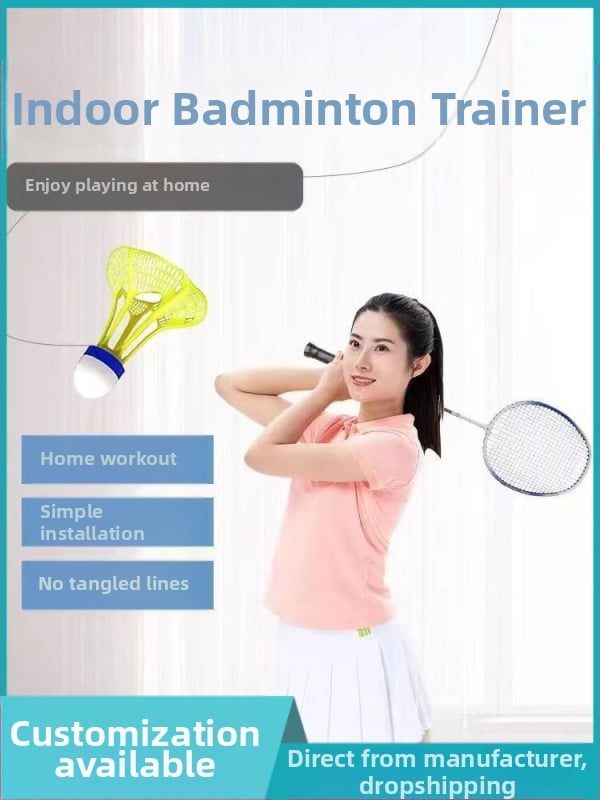 Badminton treniruoklis, plieno lydinio rėmas, svoris 95–100 g, rankenos storis G2, tiesus smūgis