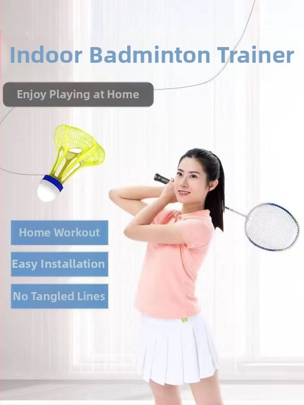 Badminton treniruoklis, plieno lydinio rėmas, svoris 95–100 g, rankenos storis G2, tiesus smūgis