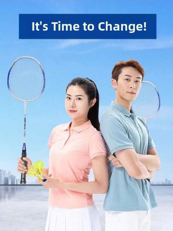 Badminton treniruoklis, plieno lydinio rėmas, svoris 95–100 g, rankenos storis G2, tiesus smūgis