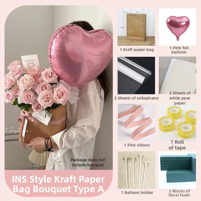 Kraft popieriaus maišo rekvizitas gėlių kompozicijoms ir fotografavimui | Medžiaga: Kita; Rankų darbas: Kita; Tipas: Kita; IP leidimas: Ne