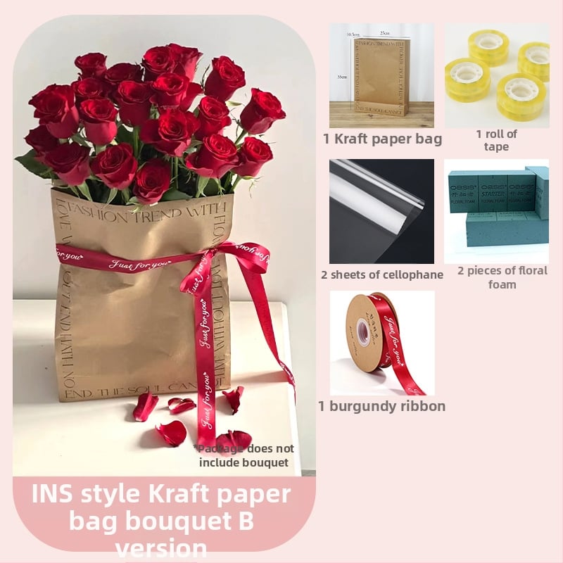 Kraft popieriaus maišo rekvizitas gėlių kompozicijoms ir fotografavimui | Medžiaga: Kita; Rankų darbas: Kita; Tipas: Kita; IP leidimas: Ne