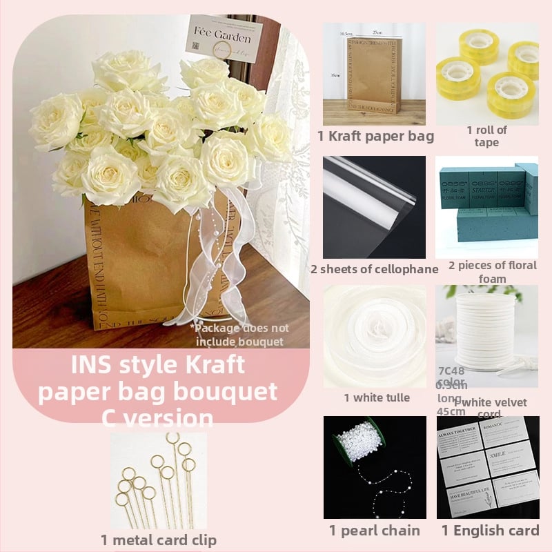 Kraft popieriaus maišo rekvizitas gėlių kompozicijoms ir fotografavimui | Medžiaga: Kita; Rankų darbas: Kita; Tipas: Kita; IP leidimas: Ne