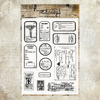 Monpan Skaidrs silikona zīmogs dienasgrāmatai – retro fons, pamats DIY dekoriem