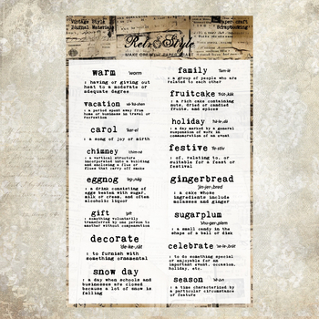 Monpan Skaidrs silikona zīmogs dienasgrāmatai – retro fons, pamats DIY dekoriem