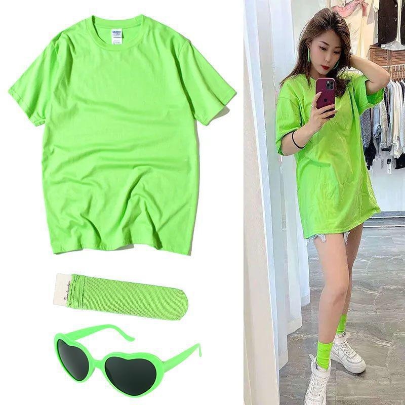 Tricou din bumbac cu mânecă scurtă, guler rotund, croială regulată, stil urban casual (Iarna 2022)