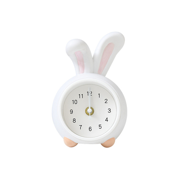 Vaikų stalo laikrodis su taupymo dėžute ir naktiniu apšvietimu, baterijomis maitinamas mechaninis judesys, vienpusis plastikinis korpusas, animacinio stiliaus