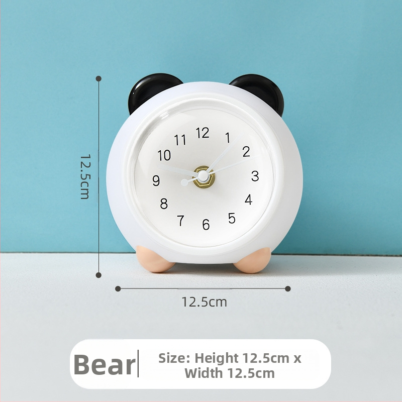 Vaikų stalo laikrodis su taupymo dėžute ir naktiniu apšvietimu, baterijomis maitinamas mechaninis judesys, vienpusis plastikinis korpusas, animacinio stiliaus