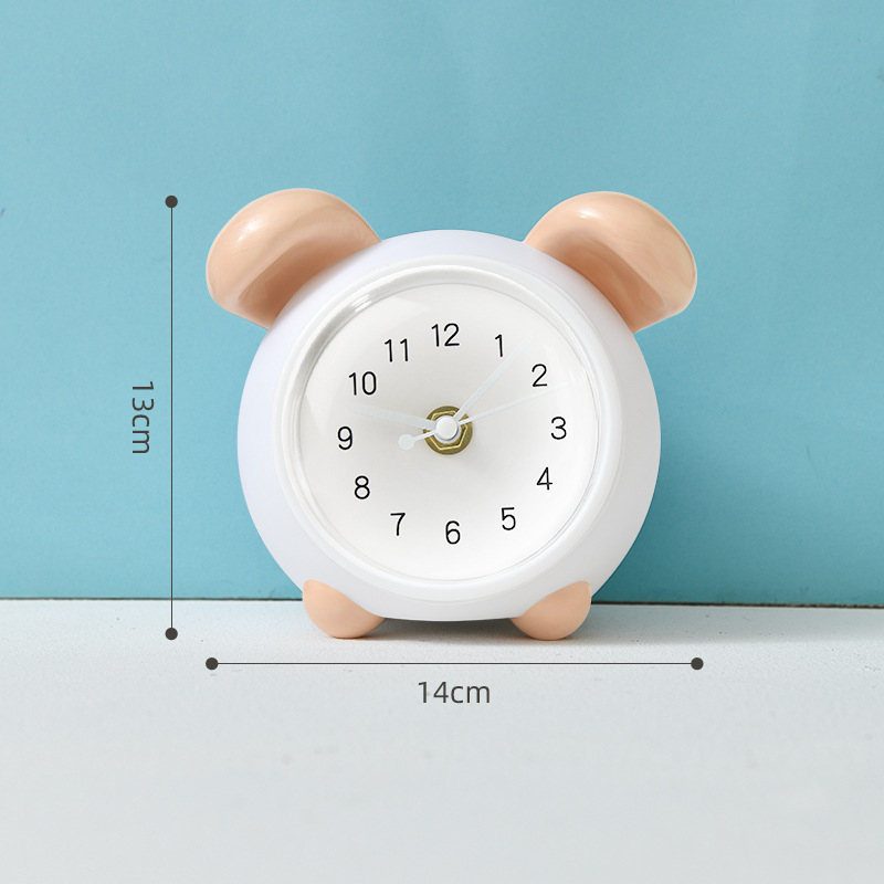 Vaikų stalo laikrodis su taupymo dėžute ir naktiniu apšvietimu, baterijomis maitinamas mechaninis judesys, vienpusis plastikinis korpusas, animacinio stiliaus