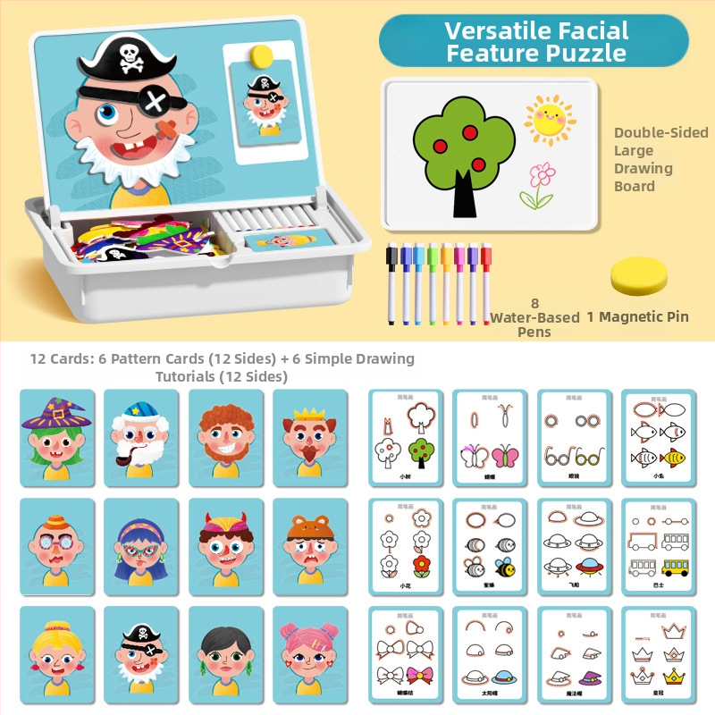 Interesting DIY Plastikiniai Magnetiniai 3D Puzzle Blokai Vaikams 4–6 Metų