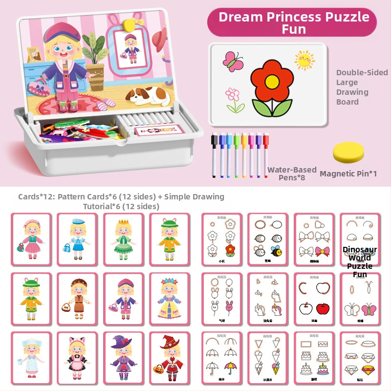 Interesting DIY Plastikiniai Magnetiniai 3D Puzzle Blokai Vaikams 4–6 Metų