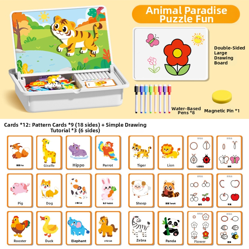 Interesting DIY Plastikiniai Magnetiniai 3D Puzzle Blokai Vaikams 4–6 Metų