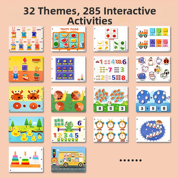 Izglītojošā klusā grāmata bērniem 4–6 gadu vecumā – kognitīvā attīstība, roku-acu koordinācija, plēšanas un līmēšanas uzdevumi