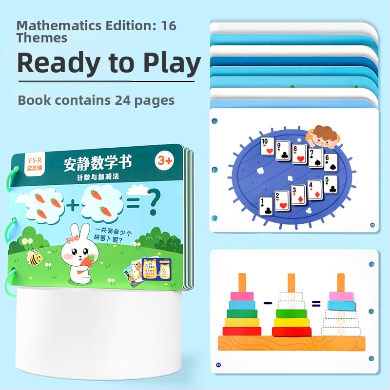 Izglītojošā klusā grāmata bērniem 4–6 gadu vecumā – kognitīvā attīstība, roku-acu koordinācija, plēšanas un līmēšanas uzdevumi