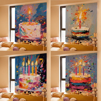 Sienos gobelenas su karikatūrų raštu, pūkuotas audinys, 100% poliesteris su 30% medvilnės priedu, stačiakampio formos, svetainei ir miegamajam, skaitmeninis terminis pernešimas, pritaikomas