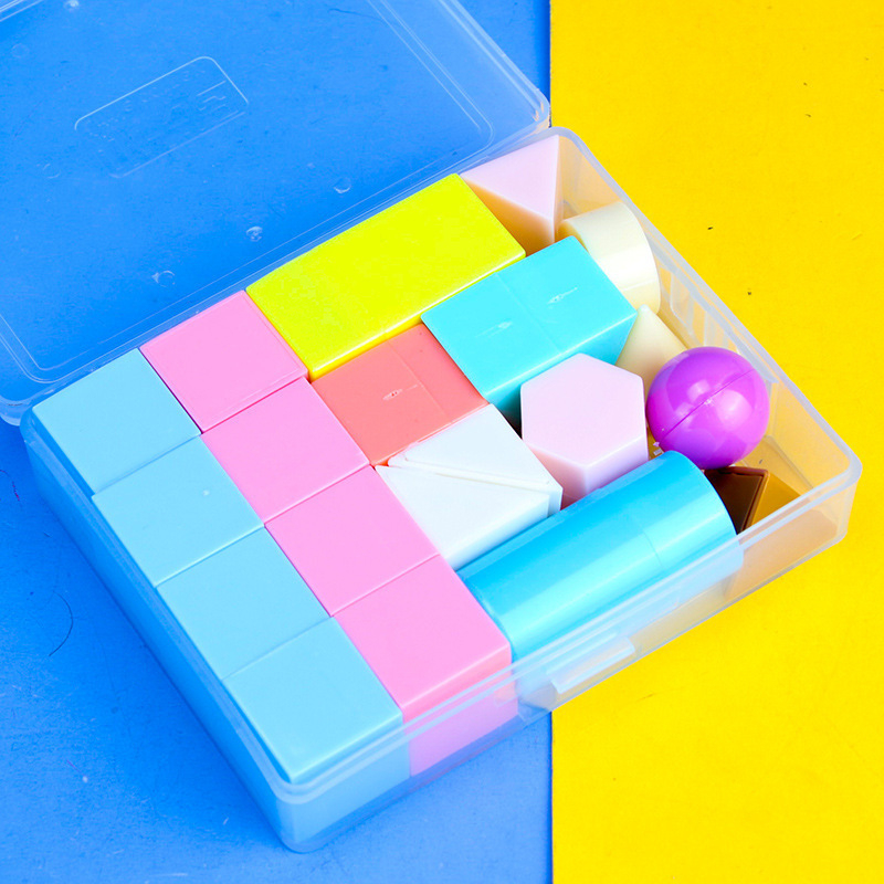 Εκπαιδευτικά εργαλεία γεωμετρίας για το δημοτικό: πλαστικά μοντέλα κύβων, 28 σετ ανά κουτί