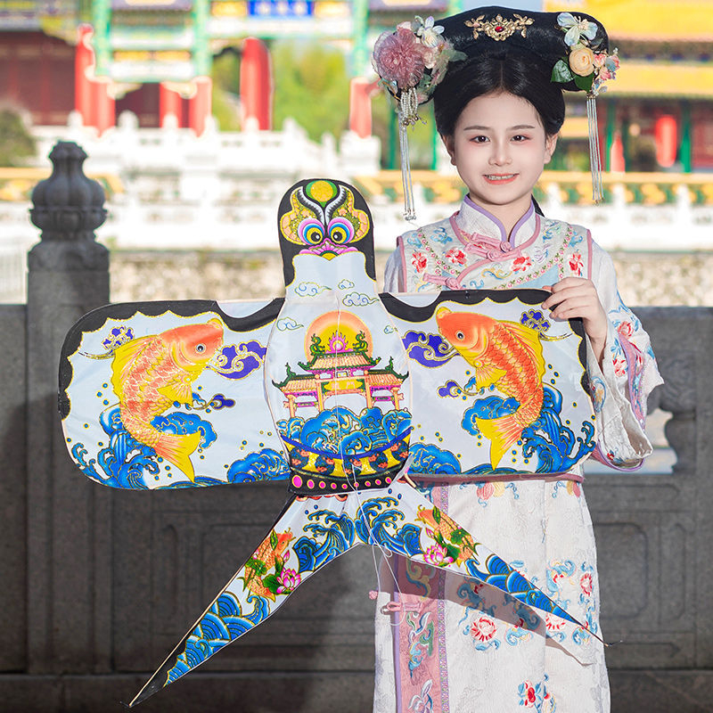 Rankų darbo popierinis vėjas kilpa su bambuko skeletu ir audiniu, tradicinio kinų stiliaus nuotraukų rekvizitas sužadėtuvėms ir gimtadieniams