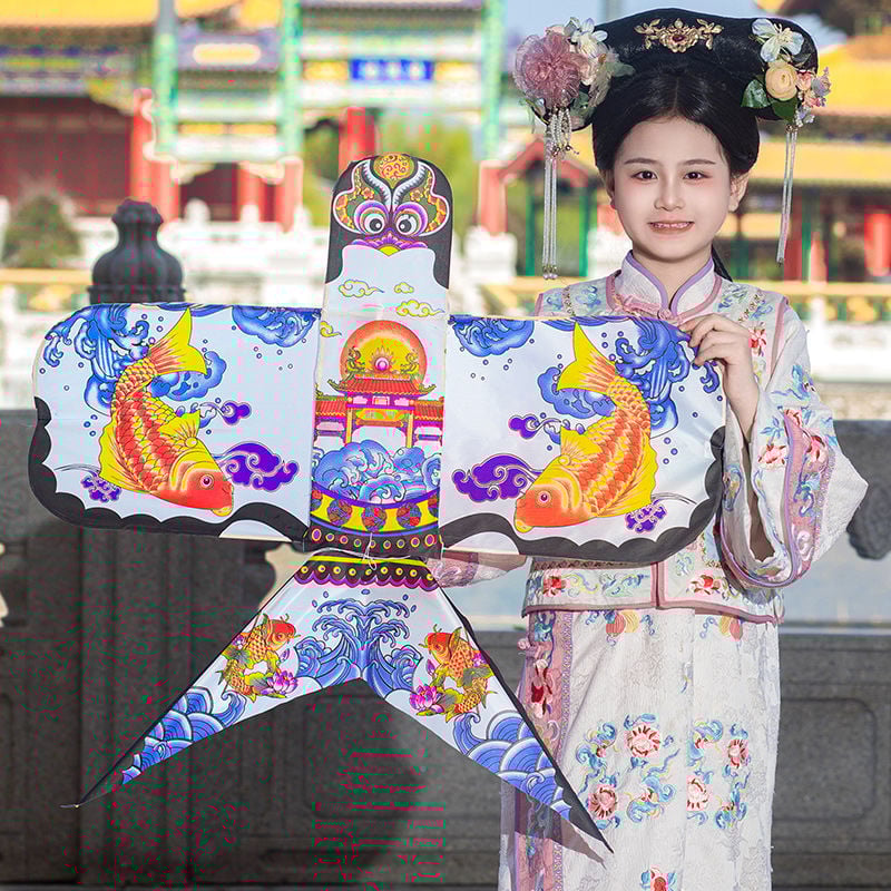 Rankų darbo popierinis vėjas kilpa su bambuko skeletu ir audiniu, tradicinio kinų stiliaus nuotraukų rekvizitas sužadėtuvėms ir gimtadieniams