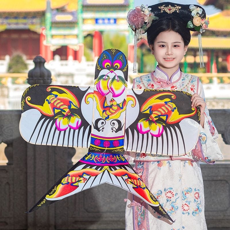 Rankų darbo popierinis vėjas kilpa su bambuko skeletu ir audiniu, tradicinio kinų stiliaus nuotraukų rekvizitas sužadėtuvėms ir gimtadieniams