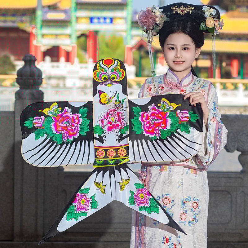 Rankų darbo popierinis vėjas kilpa su bambuko skeletu ir audiniu, tradicinio kinų stiliaus nuotraukų rekvizitas sužadėtuvėms ir gimtadieniams