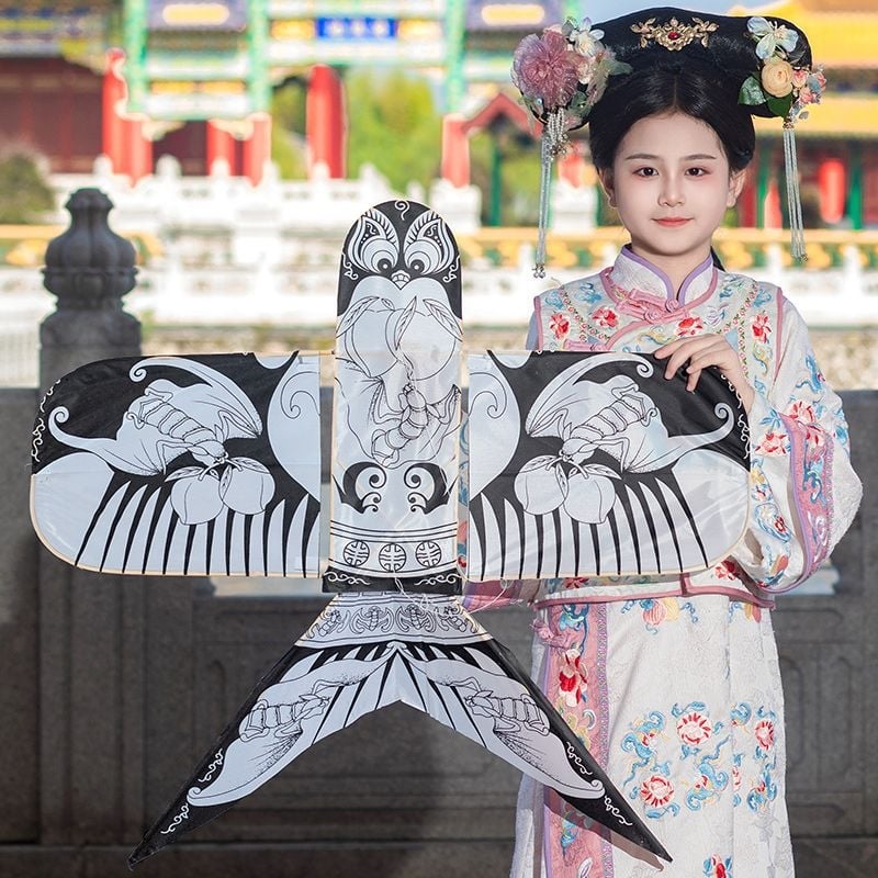 Rankų darbo popierinis vėjas kilpa su bambuko skeletu ir audiniu, tradicinio kinų stiliaus nuotraukų rekvizitas sužadėtuvėms ir gimtadieniams