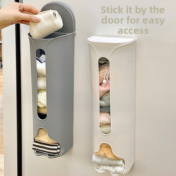 Sieninis apatinių drabužių ir kojinių laikymo dėklas – modelis 001, PP plastikas, su atverčiamu dangteliu, be gręžimo, šiuolaikiškas minimalistinis dizainas